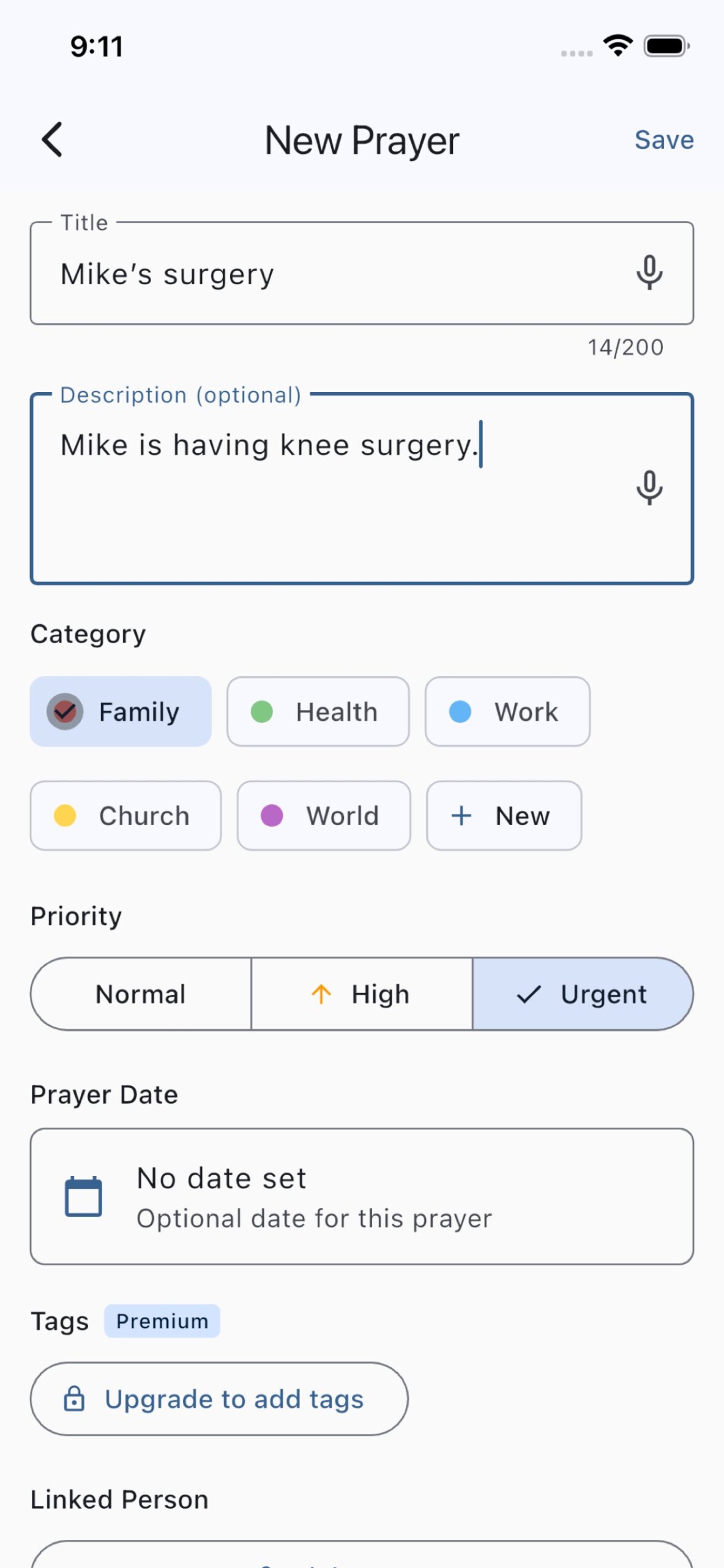 AnsweredList new prayer